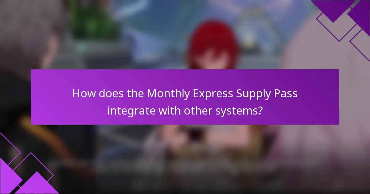 How does the Monthly Express Supply Pass integrate with other systems?